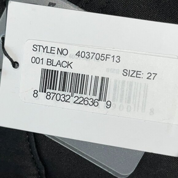 ALEXANDER WANG "T" BLACKEST BLACK CIGARETTE Stretch Jeans - New with Tags - 27 - Picture 10 of 13